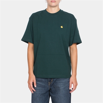 Carhartt WIP W´ s/s Chase T-shirt Dark Fir / Gold
